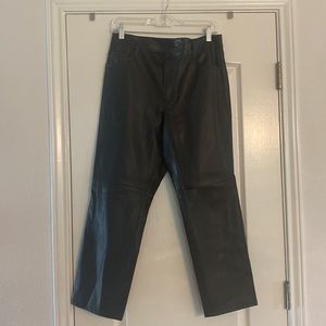 NWOT Ann Talor Loft faux leather 5 pocket pants size 12P